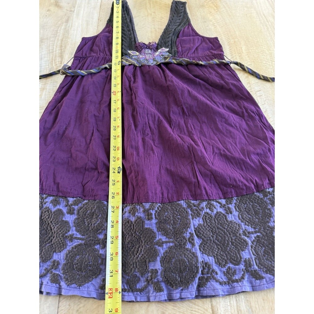 Vintage Free People Dress Y2K Boho Crochet Lace Empire Waist Festival S - Picture 12 of 16